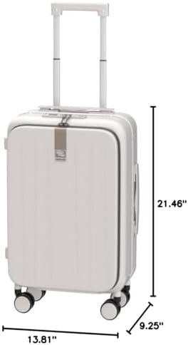 Hanke 20 Inch Carry On Luggage with Wheels PC Hard Shell Suitcase Top Opening Aluminum Frame Travel Luggage Suitcases for Woman Men Gifts.(Ivory White) - Image 10