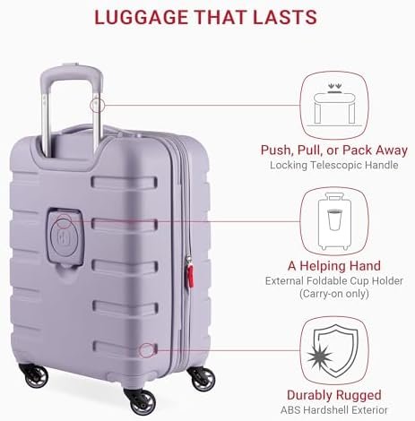 SwissGear 7366 Hardside Expandable Luggage with Spinner Wheels, Evening Haze, Carry-On 19-Inch - Image 2