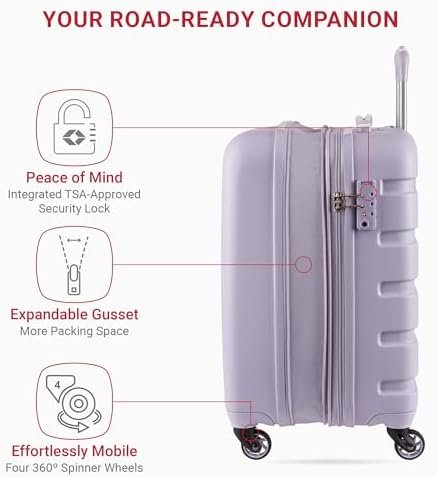 SwissGear 7366 Hardside Expandable Luggage with Spinner Wheels, Evening Haze, Carry-On 19-Inch - Image 3