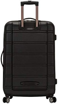 Rockland Melbourne Hardside Expandable Luggage with Spinner Wheels, Black, 3-Piece Set (20/24/28) - Image 3