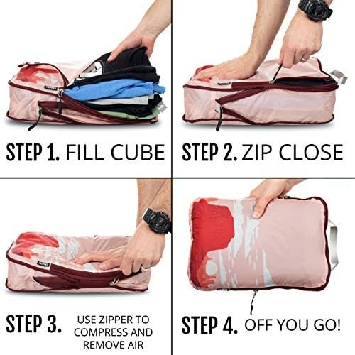 TRIPPED Travel Gear Compression Packing Cubes for Travel - Luggage and Backpack Organizer Packaging Cubes for Clothes - Image 4