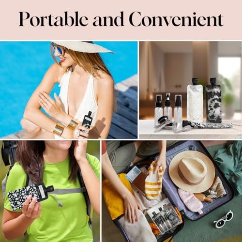 Kitsch Travel Bottles for Toiletries - TSA Approved Bottles, Refillable, Leak-Proof Travel Size Containers, Essentials Kit for Shampoo, Conditioner, Lotion and More - 11 Pack - Image 6