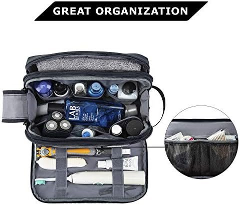 BAGSMART Toiletry Bag for Men, Travel Toiletry Organizer Dopp Kit Water-resistant Shaving Bag for Toiletries Accessories, Door Room Essentials,Navy Blue-medium - Image 2