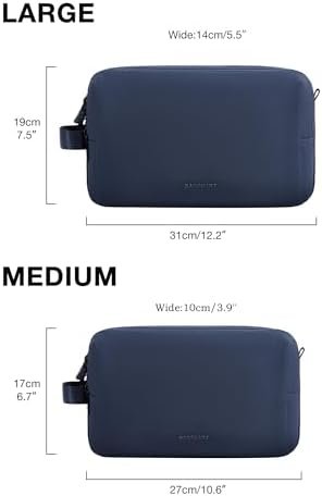 BAGSMART Toiletry Bag for Men, Travel Toiletry Organizer Dopp Kit Water-resistant Shaving Bag for Toiletries Accessories, Door Room Essentials,Navy Blue-medium - Image 6