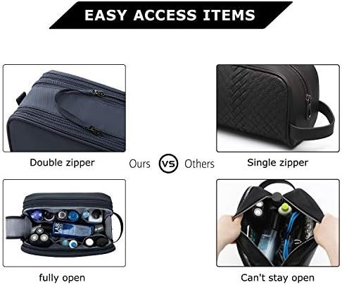 BAGSMART Toiletry Bag for Men, Travel Toiletry Organizer Dopp Kit Water-resistant Shaving Bag for Toiletries Accessories, Door Room Essentials,Navy Blue-medium - Image 4