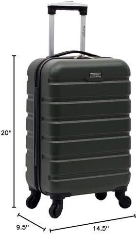 Wrangler Hardside Spinner Carry-On Luggage, Deep Depth, 22-Inch - Image 8