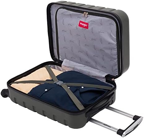 Wrangler Hardside Spinner Carry-On Luggage, Deep Depth, 22-Inch - Image 6