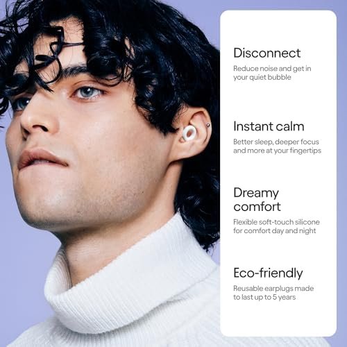 Loop Quiet 2 Ear Plugs Ultra-Comfy Reusable Noise-Reducing Earplugs for Sleep, Deep Focus, Travel, Sensitivity | Flexible Hearing Protection | Customizable Fit | 24dB (SNR) Noise Reduction - Image 2