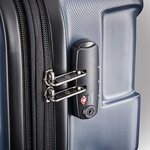 Samsonite Centric Hardside Expandable Luggage with Spinner Wheels, Blue Slate, Checked-Large 28-Inch - Image 4