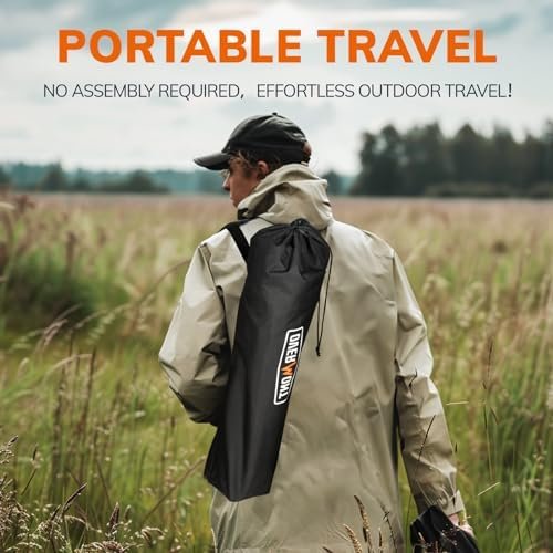 Overmont Pre-Assembled Portable Folding Camping Chair - Lightweight Camp Chair with Side Pocket, Foldable Chair for Outdoor Hiking Beach Travel with Carrying Bag, Supports up to 300LBs 2 pcs - Image 7