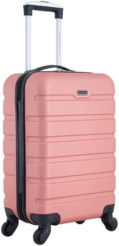 Travelers Club Harper Luggage, Rose Gold, 22-Inch Carry-On - Image 4