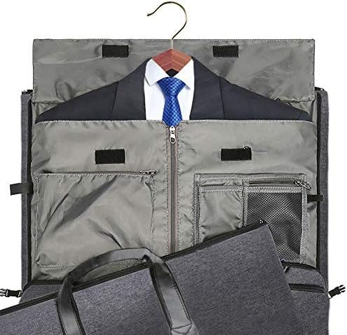 Convertible Garment Bag with Shoulder Strap, Modoker Carry on Garment Duffel Bag for Men Women - 2 in 1 Hanging Suitcase Suit Travel Bags (Black) - Image 4