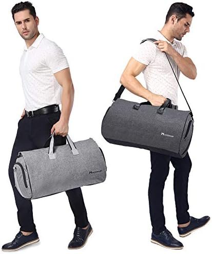 Convertible Garment Bag with Shoulder Strap, Modoker Carry on Garment Duffel Bag for Men Women - 2 in 1 Hanging Suitcase Suit Travel Bags (Black) - Image 7