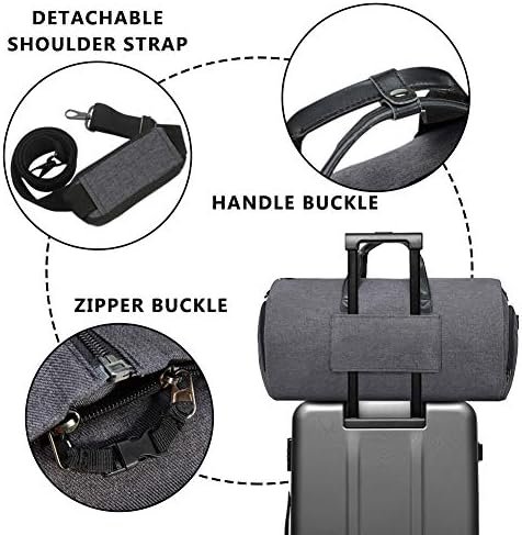 Convertible Garment Bag with Shoulder Strap, Modoker Carry on Garment Duffel Bag for Men Women - 2 in 1 Hanging Suitcase Suit Travel Bags (Black) - Image 6