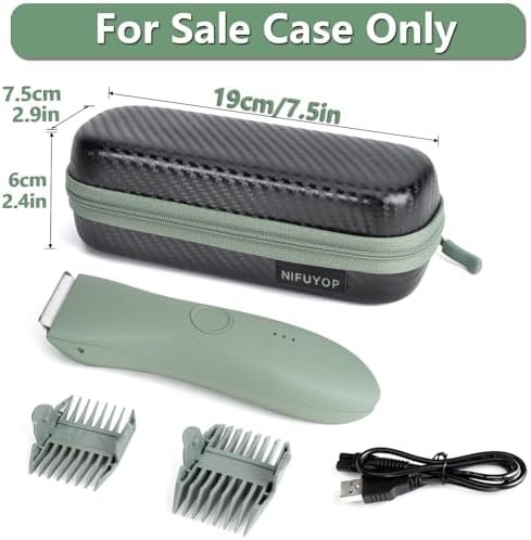 Case for Meridian Shaver, Electric Razor Travel Box for Meridian Trimmer Accessories with Shockproof Foam, Waterproof Storage Bag for MANSPOT Groin Hair Trimmer without Dock, Black - Image 2