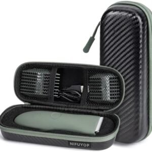 Case for Meridian Shaver, Electric Razor Travel Box for Meridian Trimmer Accessories with Shockproof Foam, Waterproof Storage Bag for MANSPOT Groin Hair Trimmer without Dock, Black