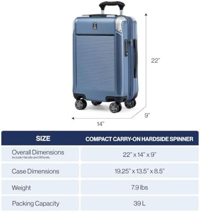 Travelpro Platinum Elite Hardside Expandable Carry on Luggage, 8 Wheel Spinner, TSA Lock, Hard Shell Polycarbonate Suitcase, True Navy Blue, Carry on 21-Inch - Image 6