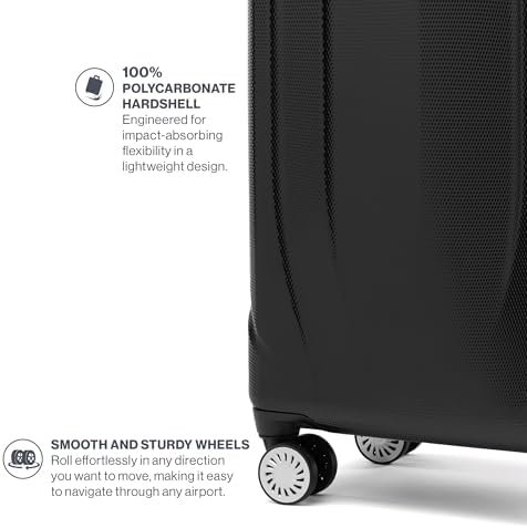 Travelpro Pathways 3 Hardside Expandable Luggage, 8 Spinner Wheels, Lightweight Hard Shell Suitcase, Carry On 21 Inch, Black Knight - Image 5