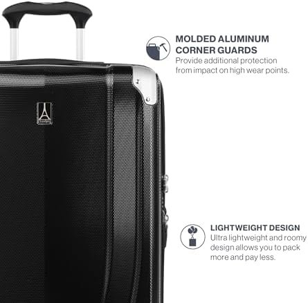 Travelpro Pathways 3 Hardside Expandable Luggage, 8 Spinner Wheels, Lightweight Hard Shell Suitcase, Carry On 21 Inch, Black Knight - Image 3