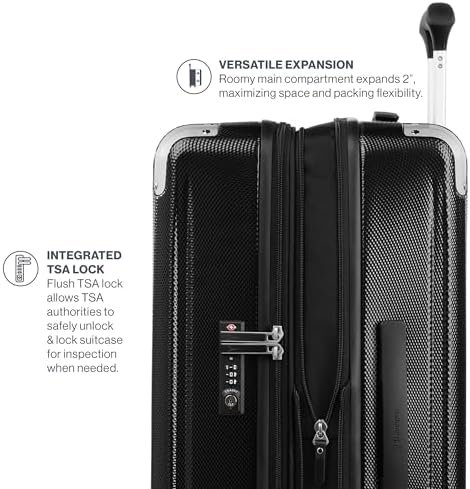 Travelpro Pathways 3 Hardside Expandable Luggage, 8 Spinner Wheels, Lightweight Hard Shell Suitcase, Carry On 21 Inch, Black Knight - Image 4