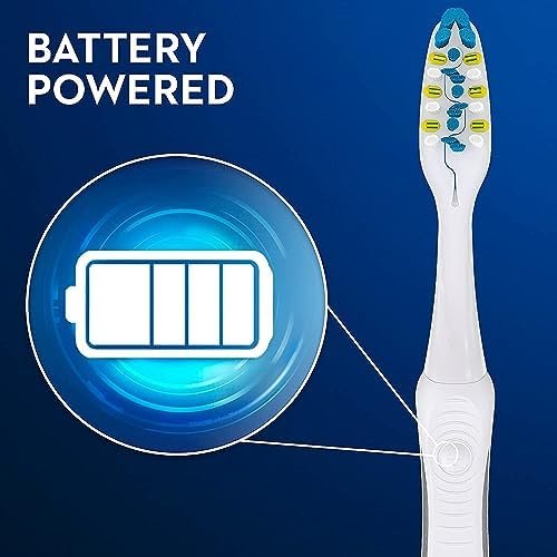 Oral-B Pulsar, Battery Powered 3D White Advanced Vivid Soft Toothbrush Twin Pack, Tooth Brush Pack, Travel Essentials (Colors May Vary) - Image 4