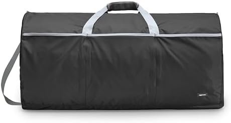 Amazon Basics Large Duffel Bag (100L) for Travel, Travel Bag, with Multiple Zippered Pockets, Lightweight yet Durable Nylon Material, 50-Pound Weight Capacity, Black, 32.4"L x 16.9"W x 16.9"H