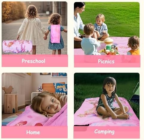 Lydaz Toddler Nap Mat with Removable Pillow, Kids Sleeping Bag with Rollup Design, Slumber Bag for Boys Girls, Sleeping Mats for Preschool, Daycare, Travel, Camping, Gifts for Ages 3-7 Years - Image 4