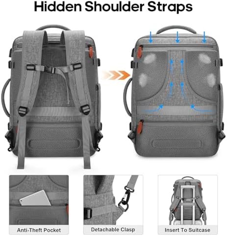 Bagsure Travel Backpack, 42L Carry on Luggage, Flight Approved Expandable Backpack, Laptop Backpack - Image 4