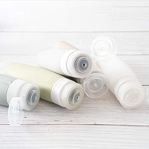 TSA Certified Portable Silicone Travel Bottle Set, Leak Proof Squeezable Silicon Tubes Travel Size Toiletries Containers, Refillable Travel Accessories for Shampoo Liquids 5 Pack (3 fl. oz) - Image 4