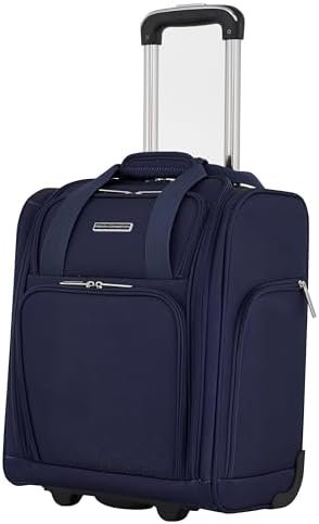 French Connection Underseat Carry-On Luggage USB-C Ports, Blue Depths, 16-Inch - Image 2