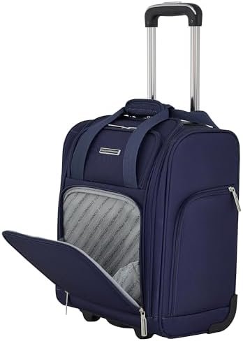 French Connection Underseat Carry-On Luggage USB-C Ports, Blue Depths, 16-Inch - Image 5