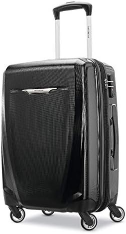 Samsonite Winfield 3 DLX Hardside Expandable Luggage with Spinners, Black, Carry-On 20-Inch