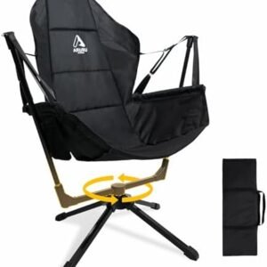 360-Degree Rotation Hammock Camping Chair, Folding Swivel Chair for Adults, Portable Outdoor Rocking Chair with Storage Bag for Travel, Backyard, Lawn, Concerts, Picnics & Sports Events