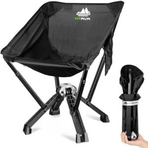 Portable Folding Camping Chair, One-Piece Die-Cast Aluminum Frame Longer Durability, No Assembly Required, Compact Fits in Backpack, Foldable Chair for Beach, Outdoor Sports, Travel, Picnics