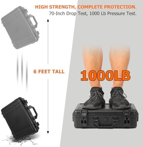 Waterproof Hard Starlink Mini Case for Starlink Mini Dish Kit, Portable Carrying Case with Precision Cut Foam for Accessories, Ideal for Travel and Camping - Image 3