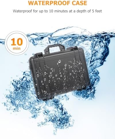 Waterproof Hard Starlink Mini Case for Starlink Mini Dish Kit, Portable Carrying Case with Precision Cut Foam for Accessories, Ideal for Travel and Camping - Image 4