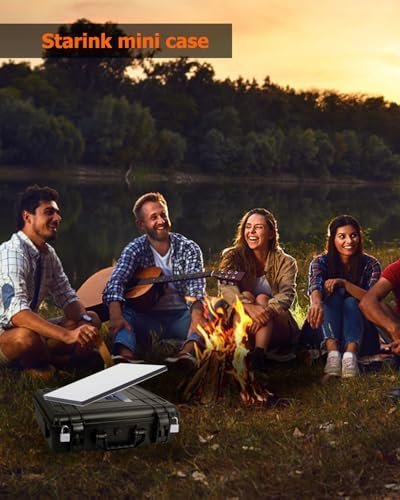 Waterproof Hard Starlink Mini Case for Starlink Mini Dish Kit, Portable Carrying Case with Precision Cut Foam for Accessories, Ideal for Travel and Camping - Image 7