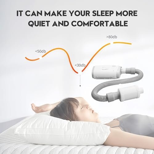 Cpap Muffler for AirMini with Cpap Hose Adapter, Noise-Absorbing Sponge, Quiet Sleep in Travel, No Air Leakage - Adapter Fits for Universal Standard 22mm Diameter Tubing (Including Short Hose) - Image 6
