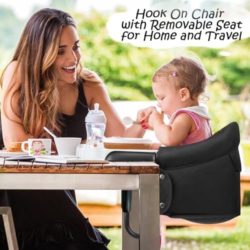Hook On Chair,Portable Baby Feeding Seat Attached to Table,Clip on High Chair with Fold-Flat Storage Bag,Easy Clean Fast Table Chair for Home and Travel,Tight Fixing and Anti Drop Toddler High Chair. - Image 2