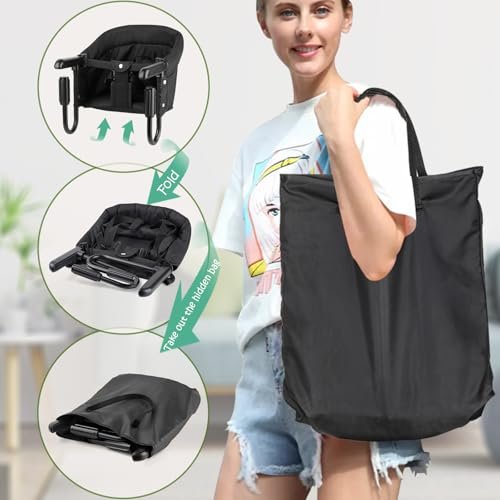 Hook On Chair,Portable Baby Feeding Seat Attached to Table,Clip on High Chair with Fold-Flat Storage Bag,Easy Clean Fast Table Chair for Home and Travel,Tight Fixing and Anti Drop Toddler High Chair. - Image 4