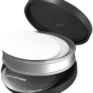AeroPress Travel Coffee Filter Holder, Dual-Compartment Coffee Filter Case for AeroPress Standard and XL Filters, Waterproof Aluminum Storage for Paper and Metal Filters, Compact & Durable for Travel