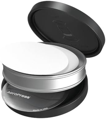 AeroPress Travel Coffee Filter Holder, Dual-Compartment Coffee Filter Case for AeroPress Standard and XL Filters, Waterproof Aluminum Storage for Paper and Metal Filters, Compact & Durable for Travel