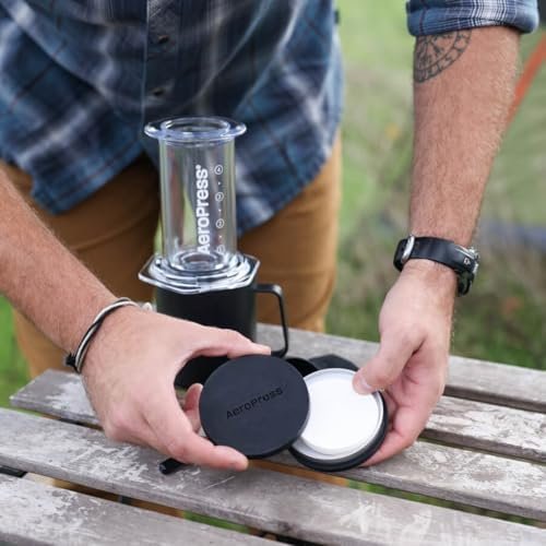 AeroPress Travel Coffee Filter Holder, Dual-Compartment Coffee Filter Case for AeroPress Standard and XL Filters, Waterproof Aluminum Storage for Paper and Metal Filters, Compact & Durable for Travel - Image 4