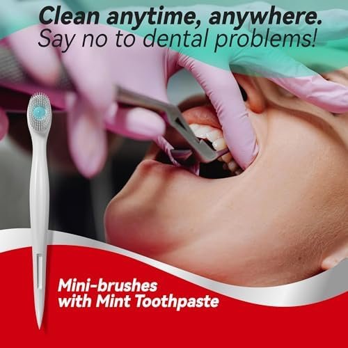 cleaings® Mini Brushes-Disposable Toothbrushes with Toothpaste and Pick for Work or Travel, 24 Count (Mixed Flavor(Pack of 1)) - Image 6
