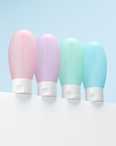 Lotour Travel Bottles for Toiletries, TSA Approved 2oz Travel Size Containers with Labels, Leak Proof Squeezable Travel Essentials Refillable for Shampoo and Conditioner Lotion Liquids(4Pack) - Image 9