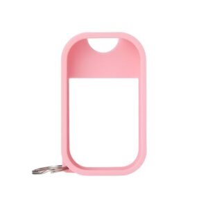 Touchland Hand Sanitizer Mist Case 1FL. OZ., Protective and Stylish Hand Sanitizer Spray Accessory, Silicone Case with Keyring, Bubblegum Pink