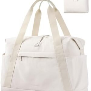 BAGSMART For Spirit Airlines Personal Item Bag, 23L Foldable Weekender Bags for Women Gym Tote Overnight Bag for Travel