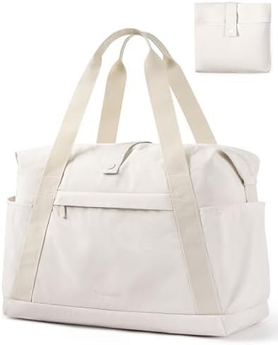 BAGSMART For Spirit Airlines Personal Item Bag, 23L Foldable Weekender Bags for Women Gym Tote Overnight Bag for Travel