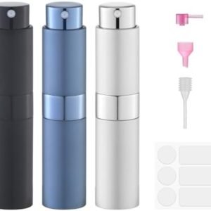 Perfume Atomizer Travel Bottle Refillable: Cologne Sprayer Portable for Men - Mini Spray Empty for Refill - 8ml Small Size Blue
