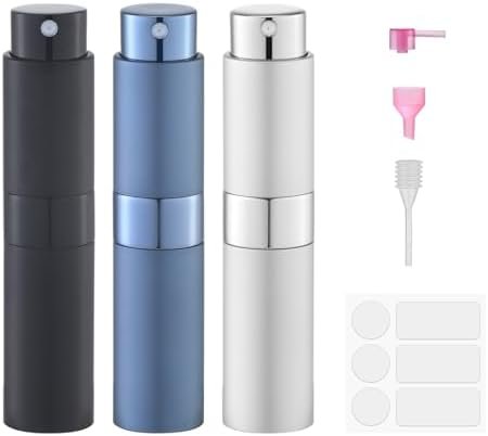 Perfume Atomizer Travel Bottle Refillable: Cologne Sprayer Portable for Men - Mini Spray Empty for Refill - 8ml Small Size Blue